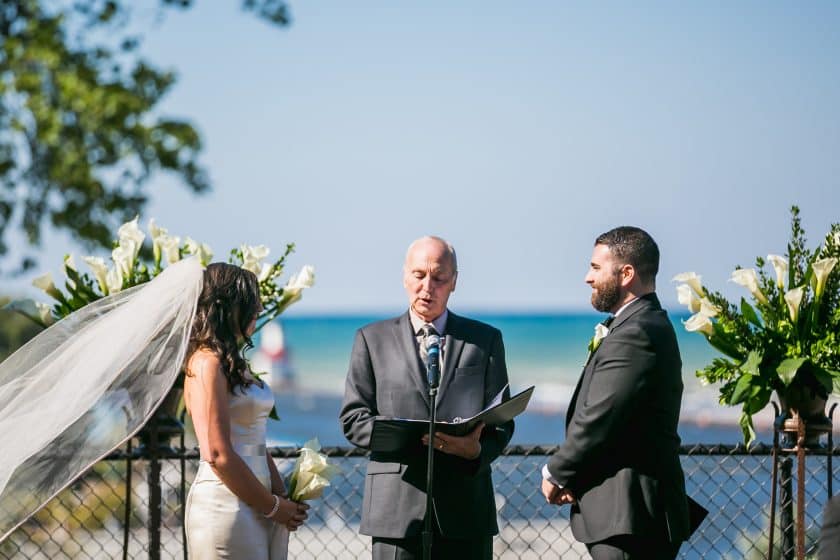 michigan wedding ceremony by lake